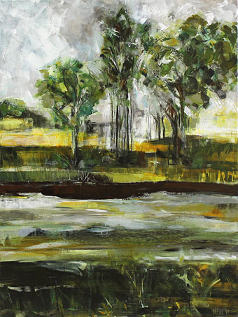 Rosemary Eagles nz abstract landscape artist, our country, acrylic on canvas